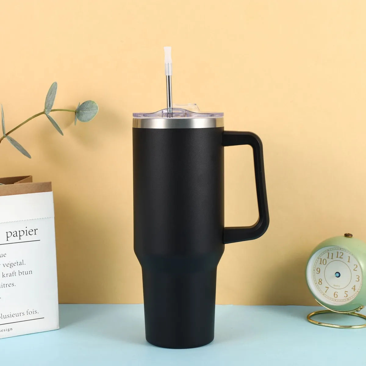 Stainless Steel Vacuum Insulated Tumbler with Lid and Straw