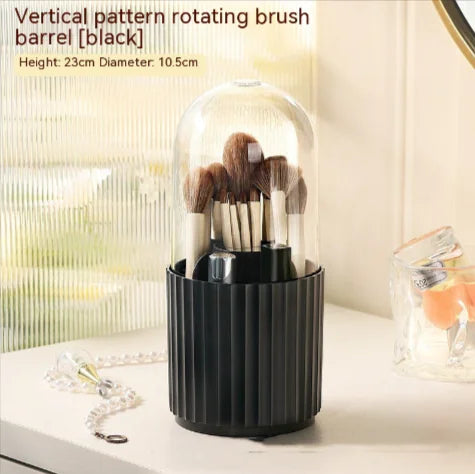 Multifunctional Desktop Dustproof Rotating Cosmetic Brush Organizer